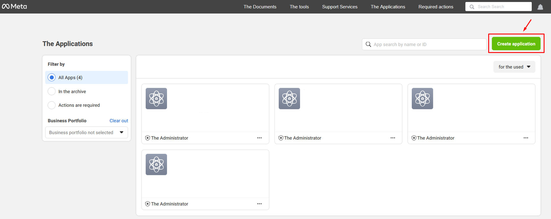 Создание приложения
