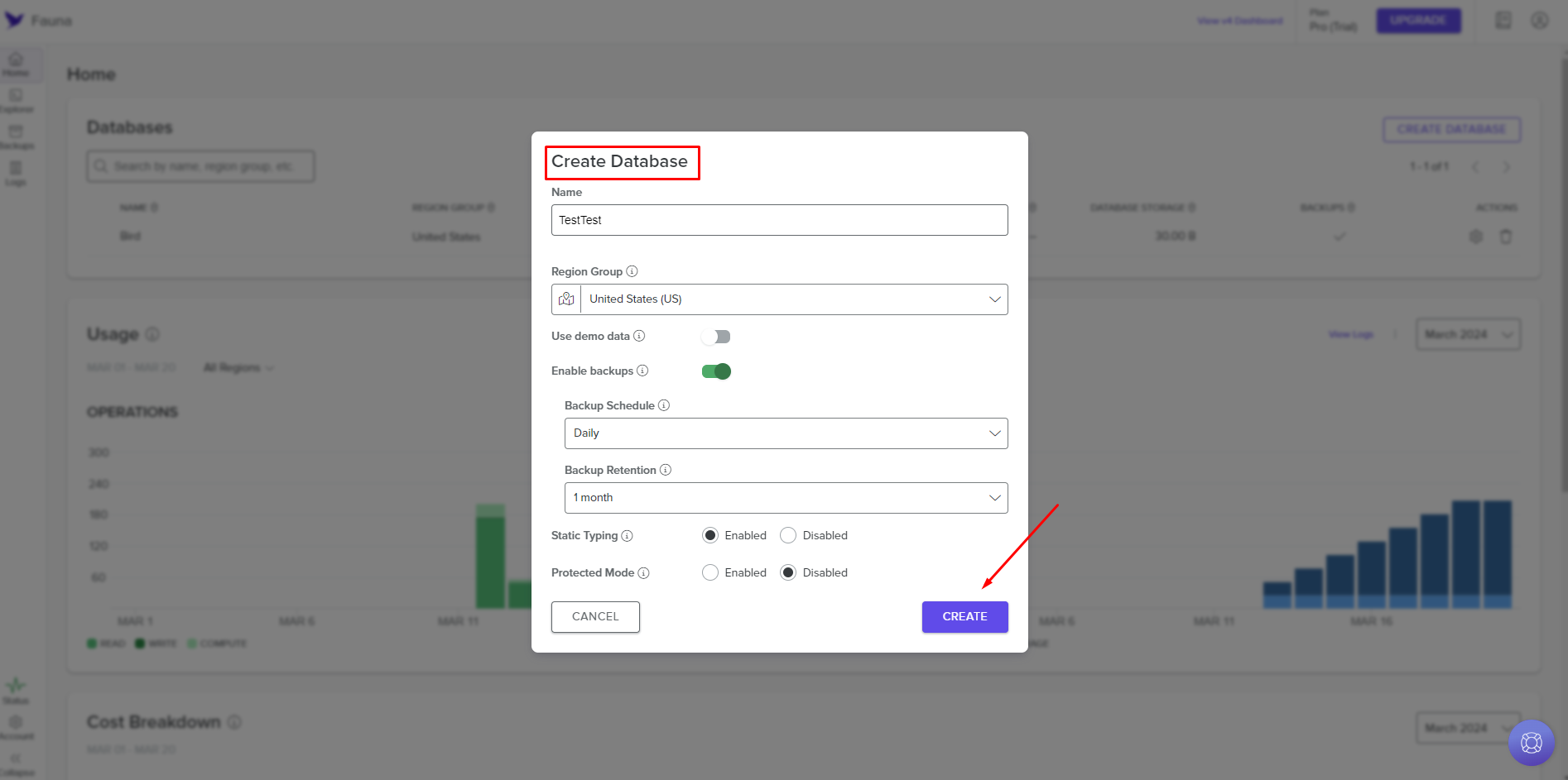 Настройка базы данных
