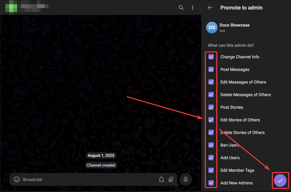 Бот как администратор