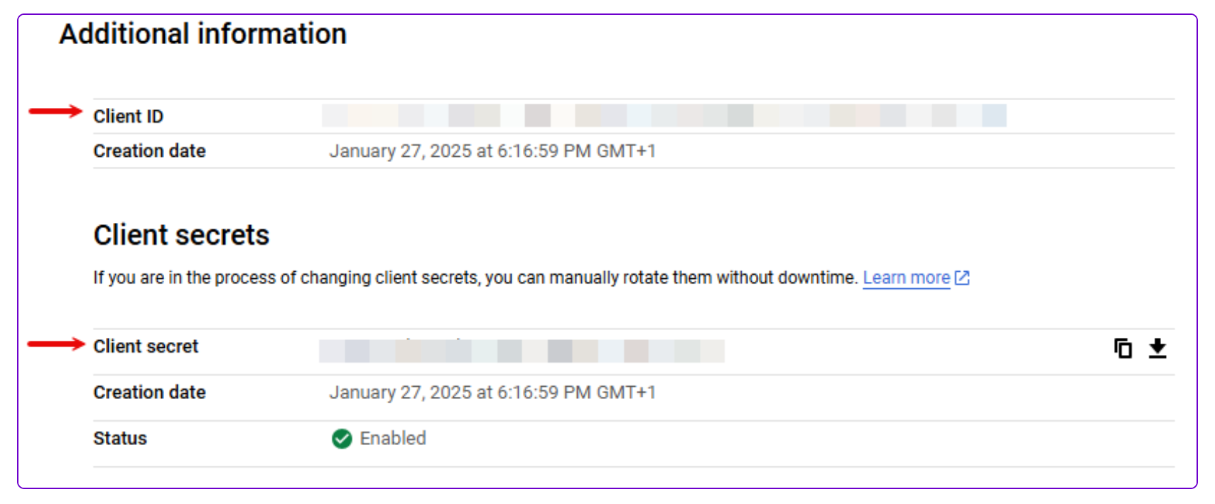 Учётные данные OAuth