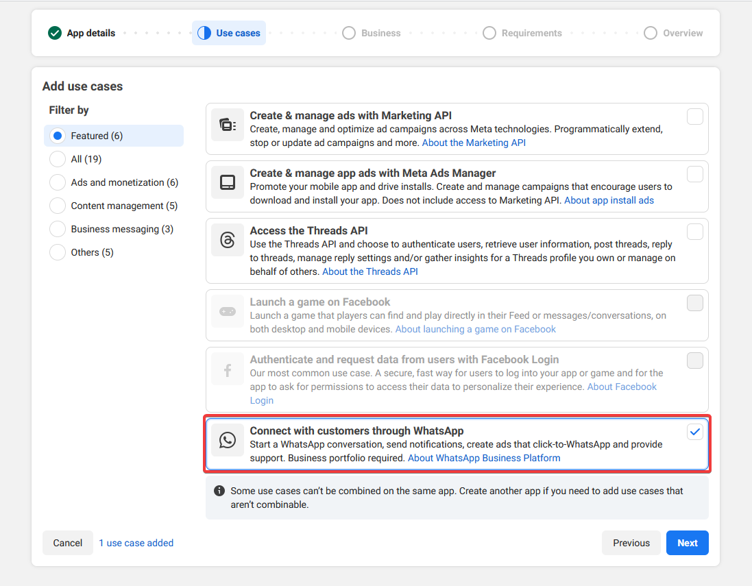 Meta for Developers — шаг 3