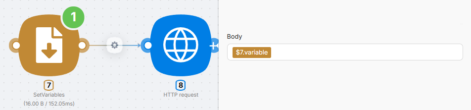 Распознанная подстановка — заливка цвета узла