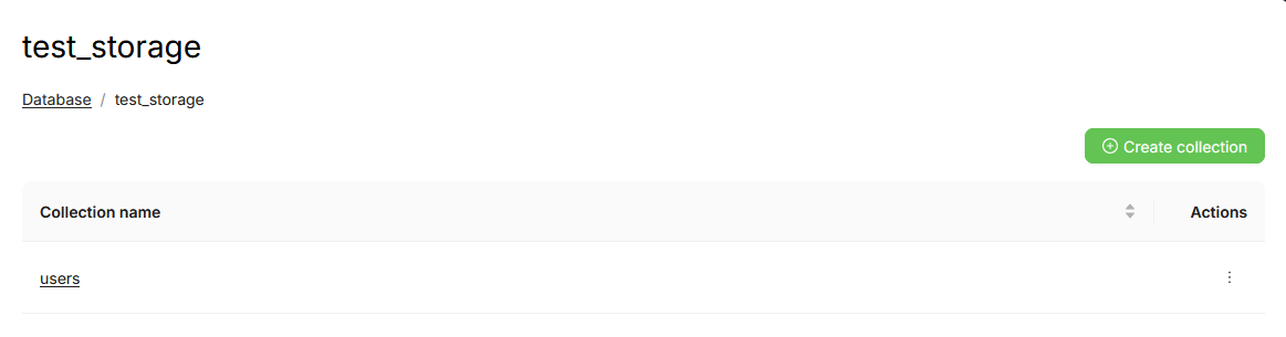 Коллекция создана и отображается в списке