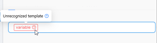 Нераспознанный шаблон — красная обводка, Unrecognized template