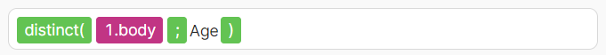 distinct пример 1